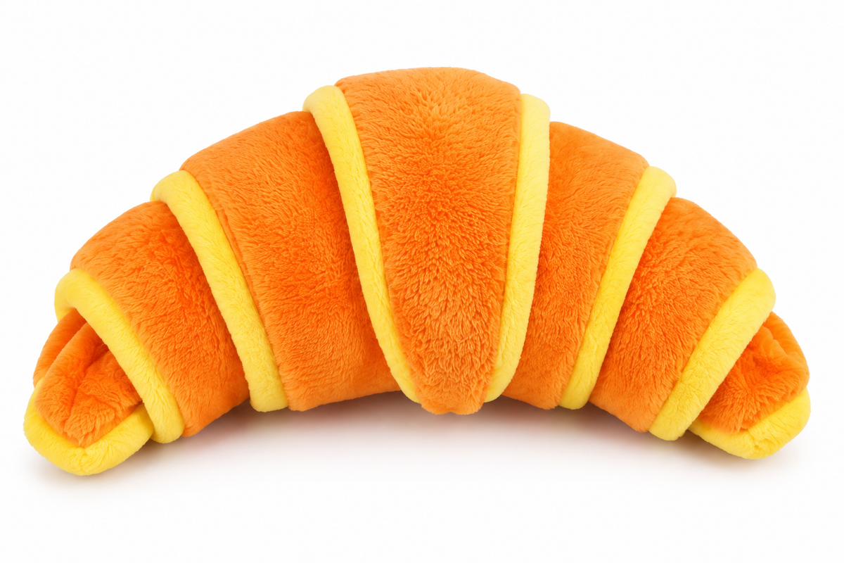 🥐 2-in-1 Hundespielzeug – Croissant mit Leckerliversteck