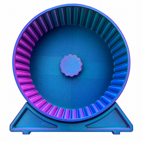 Nagerlaufrad (22cm - fuchsia/blau/grün) für Hamster und Zwerghamster